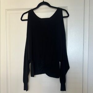 Express Black Off-the-Shoulder Sweater